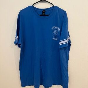 Blue Graphic Short-Sleeve Men's T-Shirt by list boys size 2X